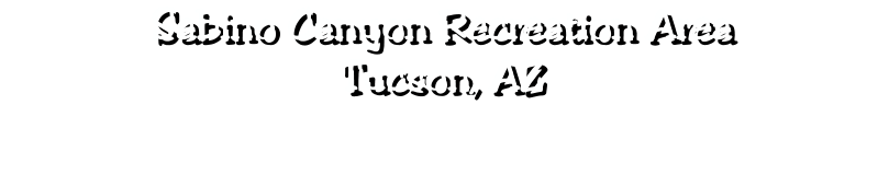 Sabino Canyon Recreation Area Tucson, AZ